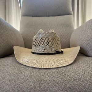 Twister Natural Straw Cowboy Hat with Black Band